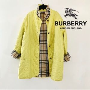 Burberry Diamond Quilted Coat Jacket Nova Check